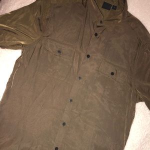 Tailored blouse, silk/sheer material women’s M